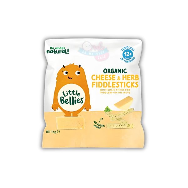 LITTLE BELLIES ORGANIC - CHEESE & HERBS FIDDLESTICKS 12g