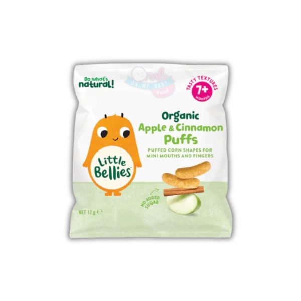LITTLE BELLIES ORGANIC - APPLE CINNAMON PUFFS 12g