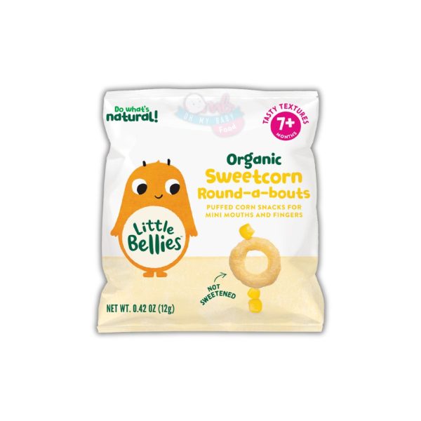LITTLE BELLIES ORGANIC - SWEET CORN ROUND-A-BOUTS 12g