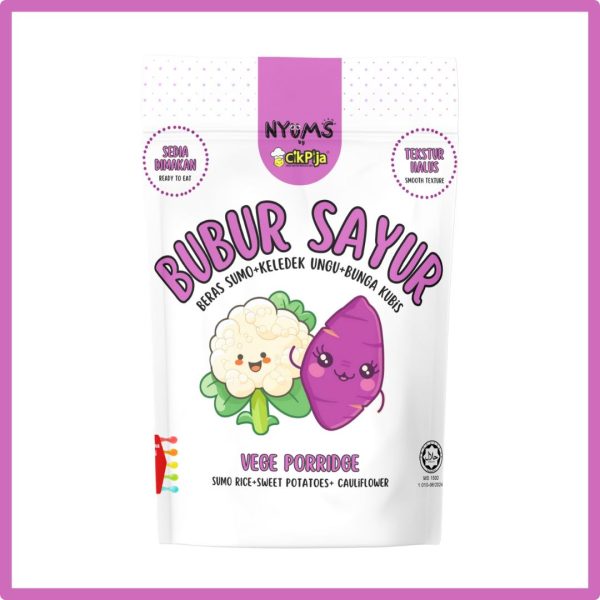 CIK PIJA NYUMS RTE - BUBUR SUMO KELEDEK UNGU + BUNGA KOBIS 80g