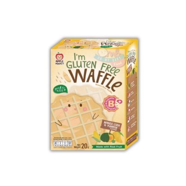 APPLE MONKEY I'M GLUTEN FREE WAFFLE - MANGO, CORN & PUMPKIN 20g