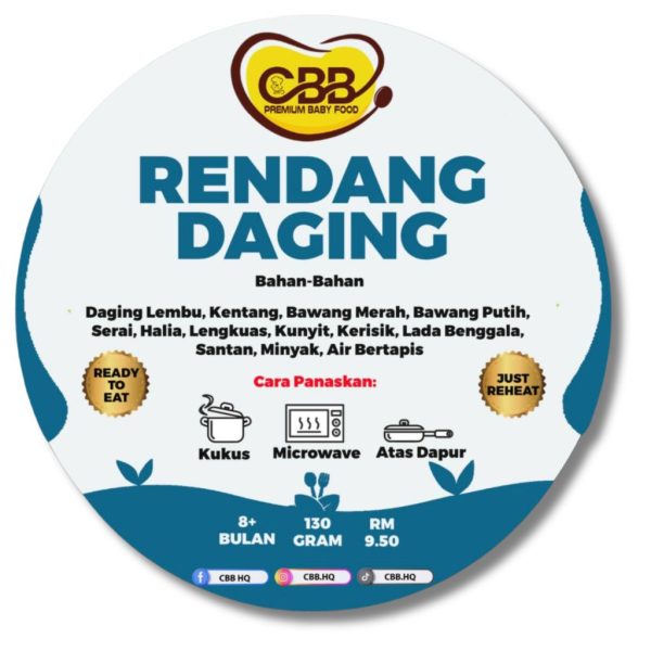 [ CBB ] COOK BY BONDA LAUK SERIES - RENDANG DAGING 130g [FROZEN FOOD]
