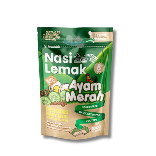 HOKIDO - BUBUR NASI LEMAK AYAM MERAH + SAMBAL STRAWBERRY 80g+15g