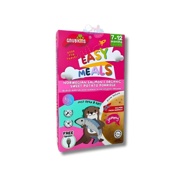GNUBKINS REAL BABY PORRIDGE (RTE) - NORWEGIAN SALMON & ORGANIC SWEET POTATO 80g