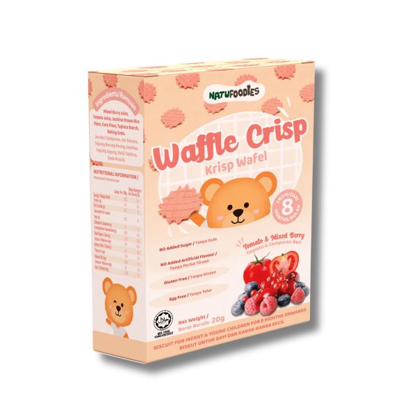 NATUFOODIES WAFFLE CRISP - TOMATO & MIXED BERRY 20g