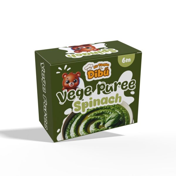 AIR TANGAN DIBU - VEGE PUREE SPINACH (1ozx6tubs) [FROZEN FOOD]