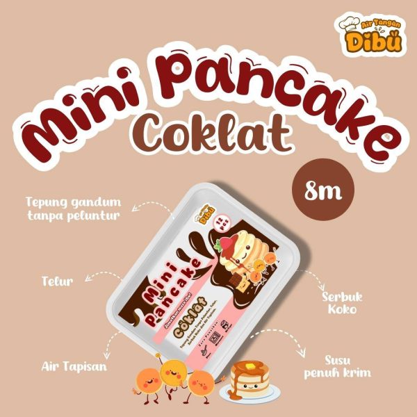 AIR TANGAN DIBU - MINI PANCAKE COKLAT 12pcs [FROZEN FOOD]