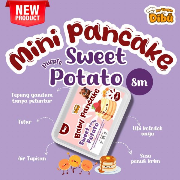 AIR TANGAN DIBU - MINI PANCAKE SWEET POTATO 12pcs [FROZEN FOOD]