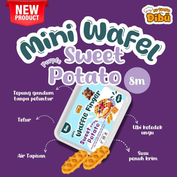 AIR TANGAN DIBU - MINI WAFEL SWEET POTATO 8pcs [FROZEN FOOD]