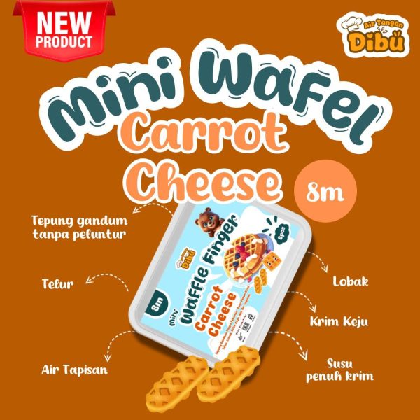 AIR TANGAN DIBU - MINI WAFEL CARROT CHEESE 8pcs [FROZEN FOOD]