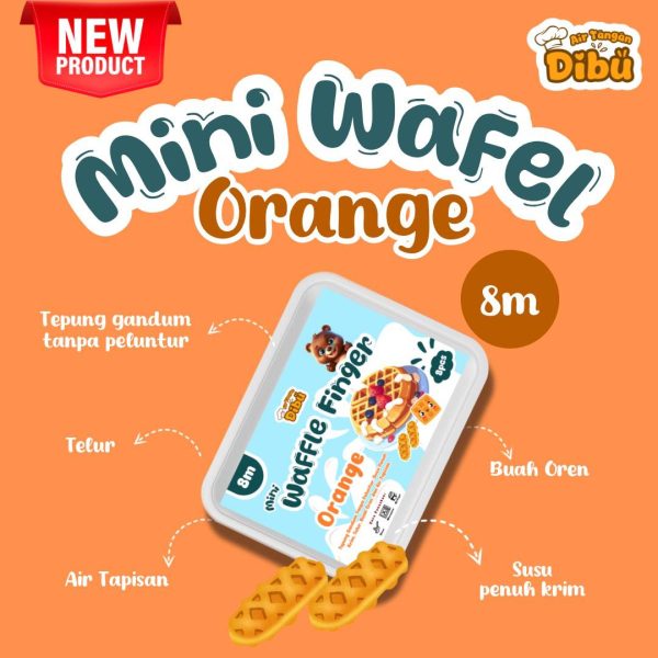 AIR TANGAN DIBU - MINI WAFEL ORANGE 8pcs [FROZEN FOOD]