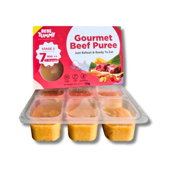 BEBETUMMY STAGE 2 - GOURMET BEEF PUREE 120g [FROZEN FOOD]