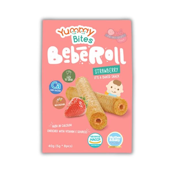 YUMMY BITES BEBEROLL - STRAWBERRY 40g (5gx8pcs)