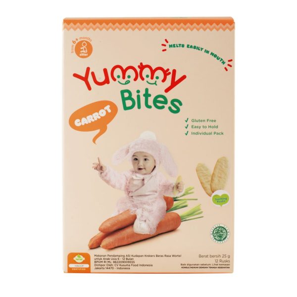 YUMMY BITES CRACKERS - CARROT 25g