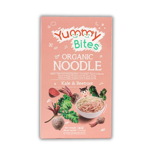 YUMMY BITES ORGANIC NOODLE - KALE & BEETROOT 80g