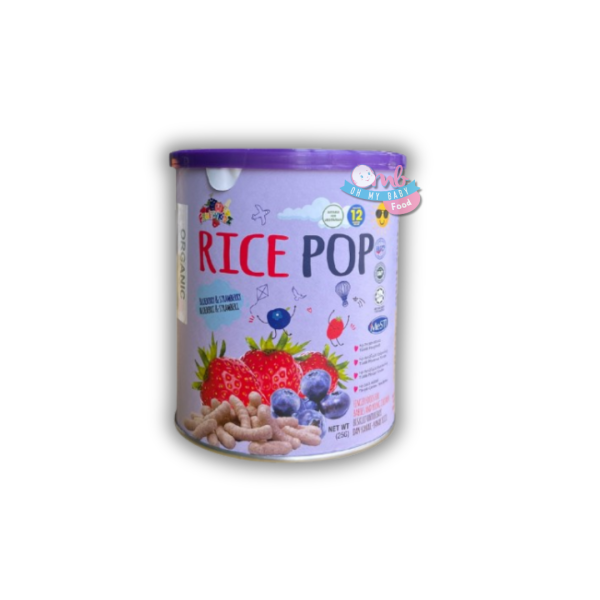 FRUITYKIDZ - ORGANIC RICE POP BLUEBERRY STRAWBERRY