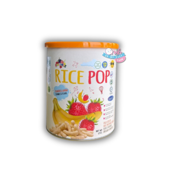 FRUITYKIDZ - ORGANIC RICE POP STRAWBERRY BANANA