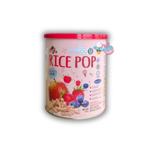 FRUITYKIDZ - ORGANIC RICE POP APPLE BERRIES