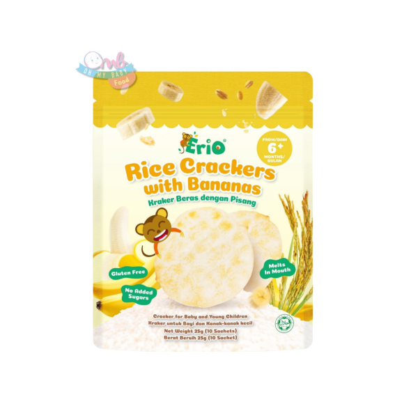 ERIO RICE CRACKERS - BANANA 25g (10sachets)