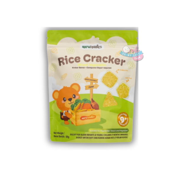 NATUFOODIES - RICE CRACKER MIXED VEGETABLES 25g