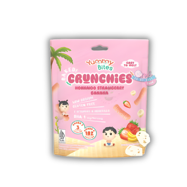 YUMMY BITES - BAKED CRUNCHIES HOKKAIDO STRAWBERRY BANANA 25g