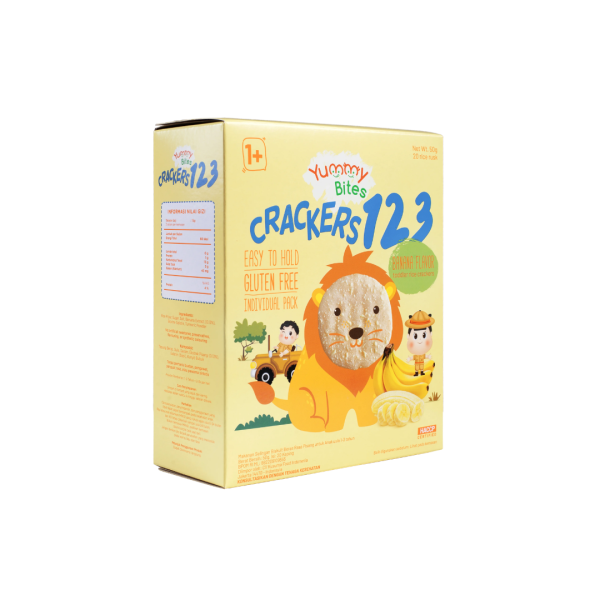 YUMMY BITES RICE CRACKER 123 - BANANA 50g