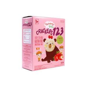 YUMMY BITES RICE CRACKER 123 - STRAWBERRY 50g