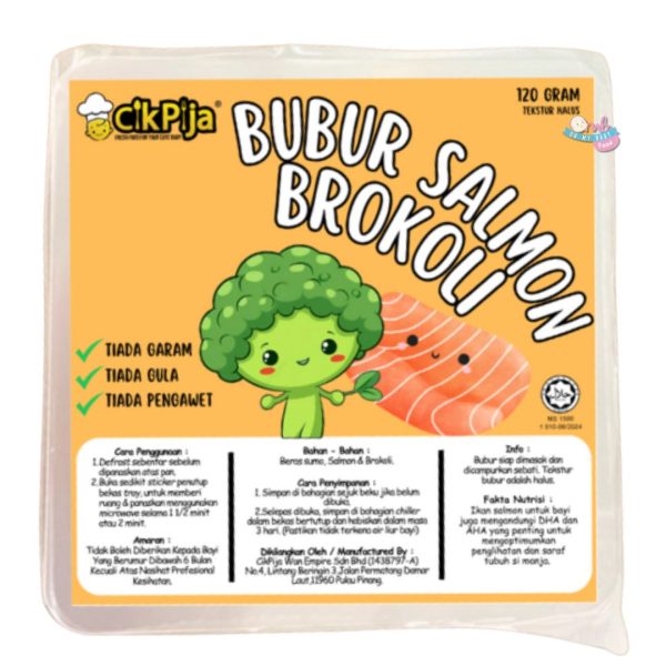CIK PIJA - BUBUR SALMON BROKOLI 120g [FROZEN FOOD]
